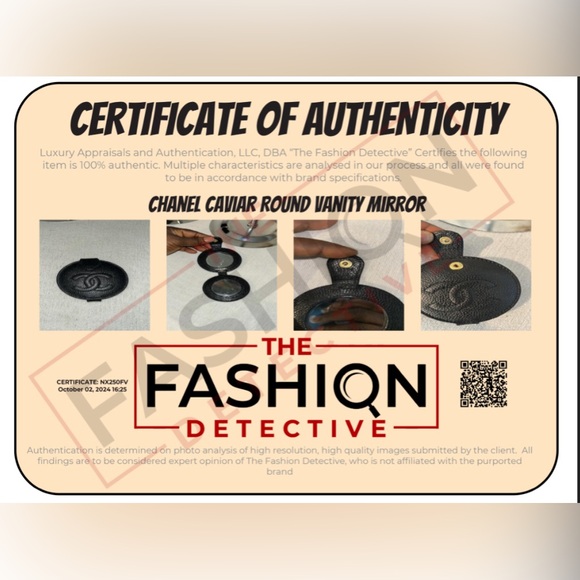 Chanel Black Caviar Skin Compact Mirror Small + certificate of authenticity - Picture 3 of 13